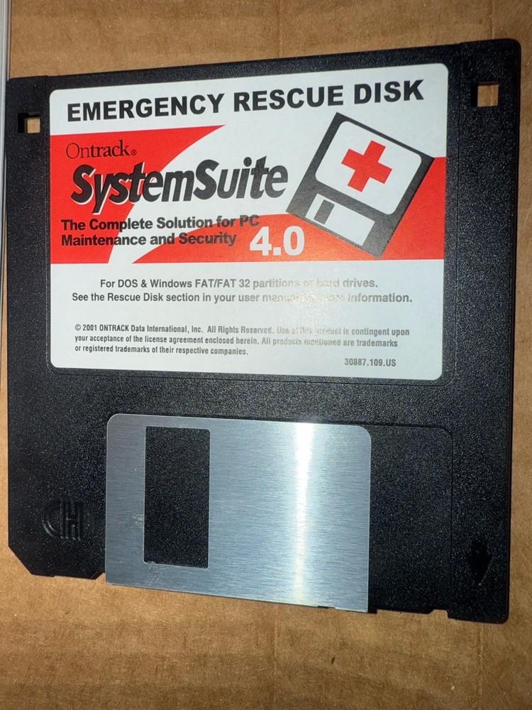 Ontrack SystemSuite 4.0 Windows 95/98/2000/XP/NT, User Guide PC CD Rom, Diskette