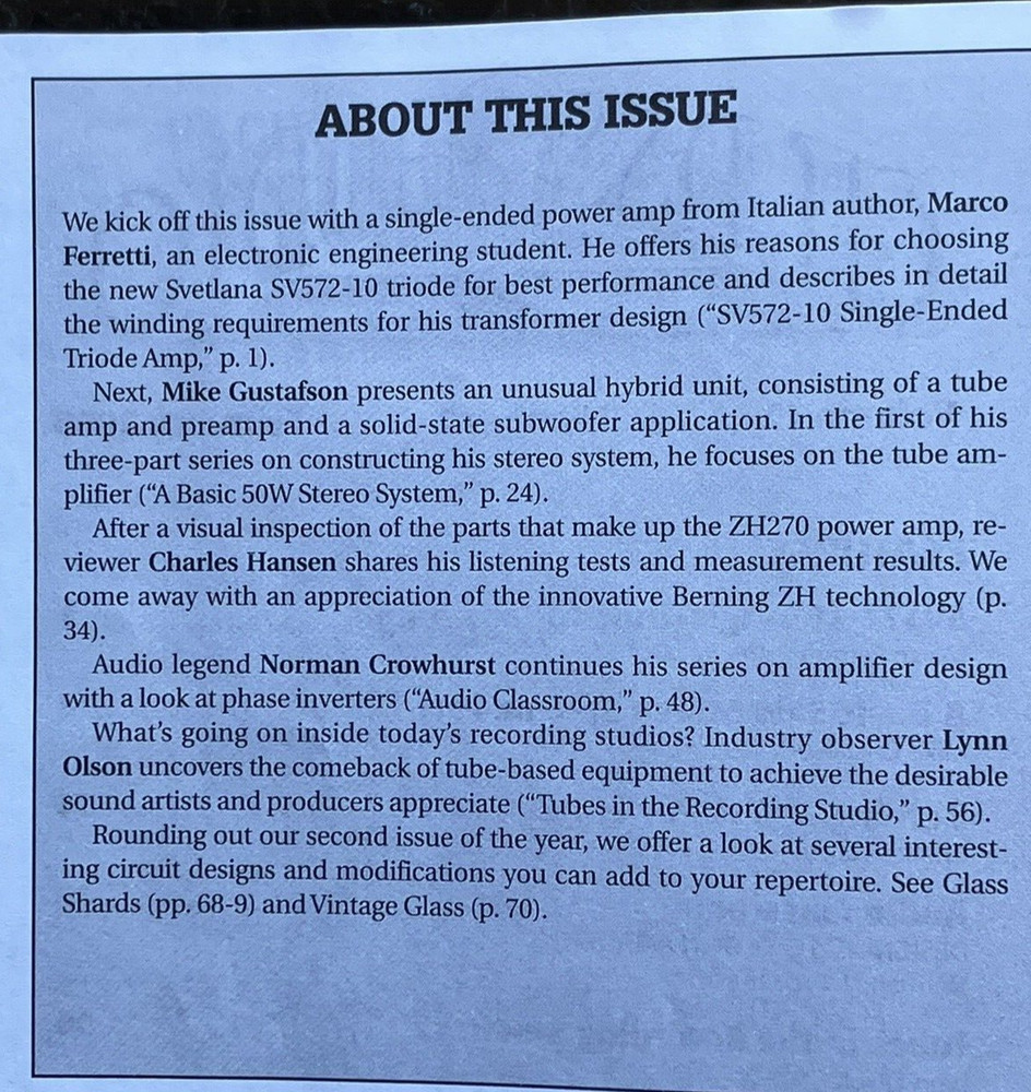 Class Audio Volume 11 Number 6 - 1999 PLUS Volume 12 Number 2 - 2000