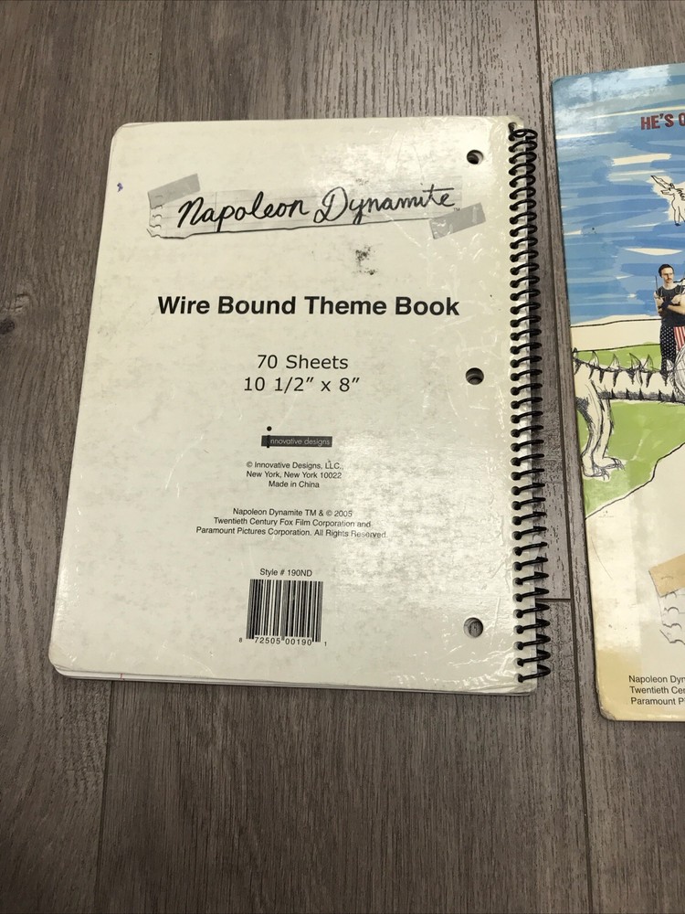 Vintage 2005 Napoleon Dynamite Folder And Notebook