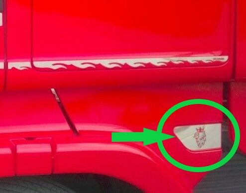 Scania 1998 - 2016 Chrome Wing Spoiler Trims 2 Pieces.