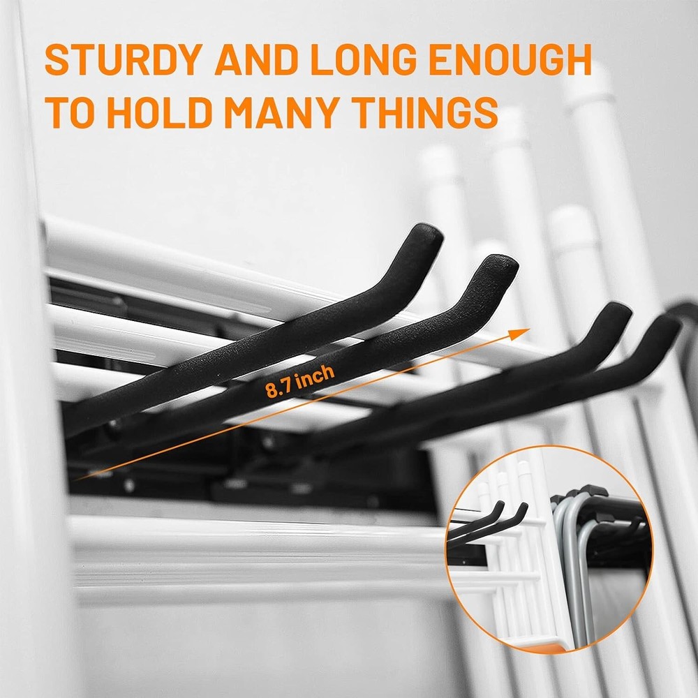 Versatile Garage Tool Storage Organizer - 450lb Capacity with Adjustable Hooks