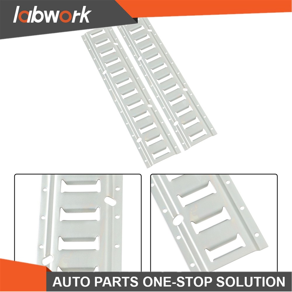 Labwork 6 Pack 2' E Track Tie Down Rail Kit Silver Rail Enclosed Cargo Trailer