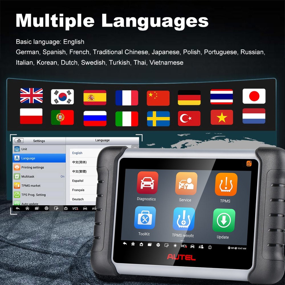 Autel MaxiPRO MP808Z-TS All System Diagnostic Control Scanner E.CU Coding TPMS