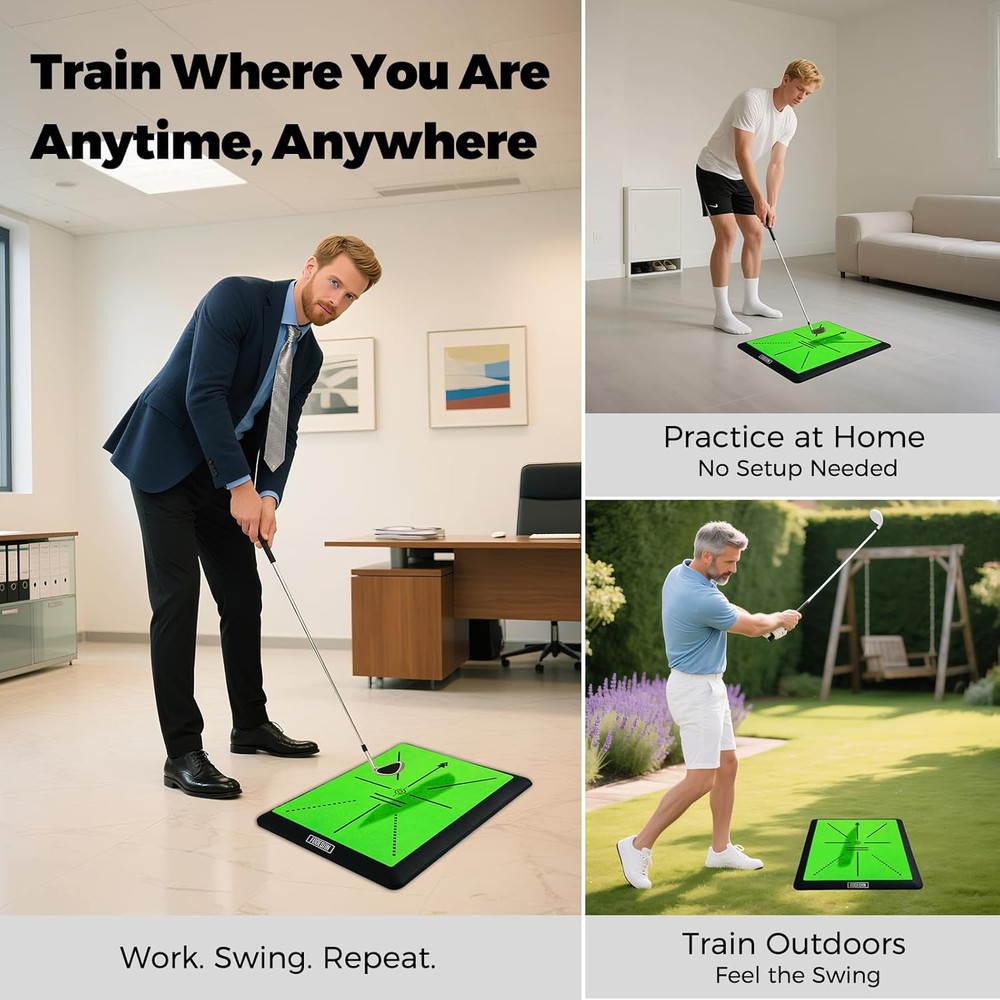 Golf Hitting Mat – Practice Mat with Swing Path Feedback & Impact Detection – In