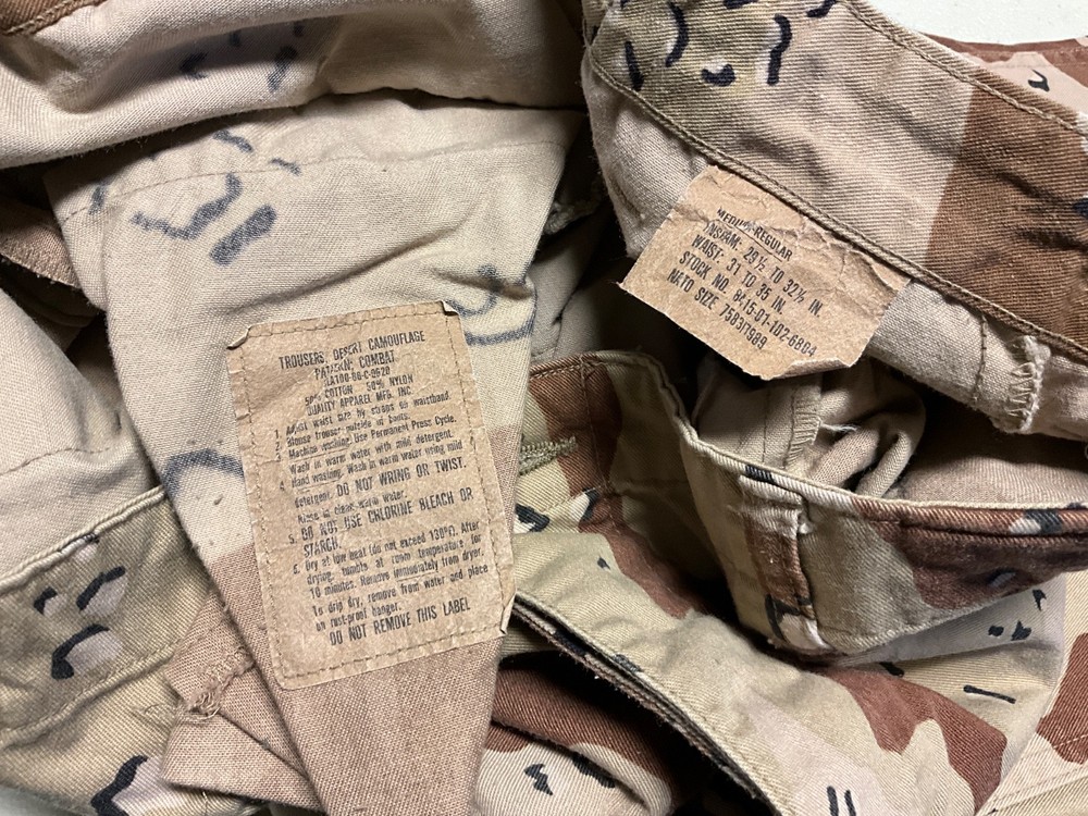 6 Color Chocolate Chip Trousers Desert Camouflage Pattern Medium Regular