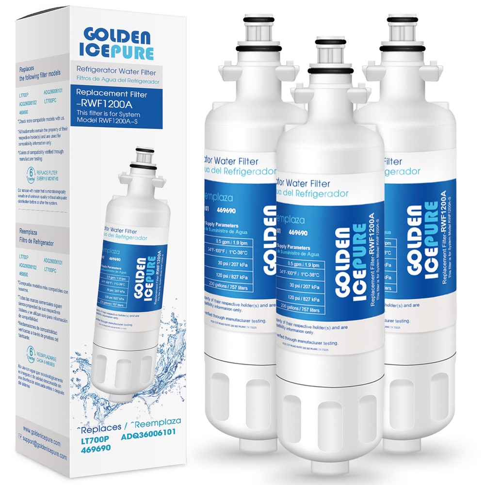 Fit For LG LT700P lg lfxc24726s ADQ36006102 CLCH106 GoldenIcepure Filter 3 Pack
