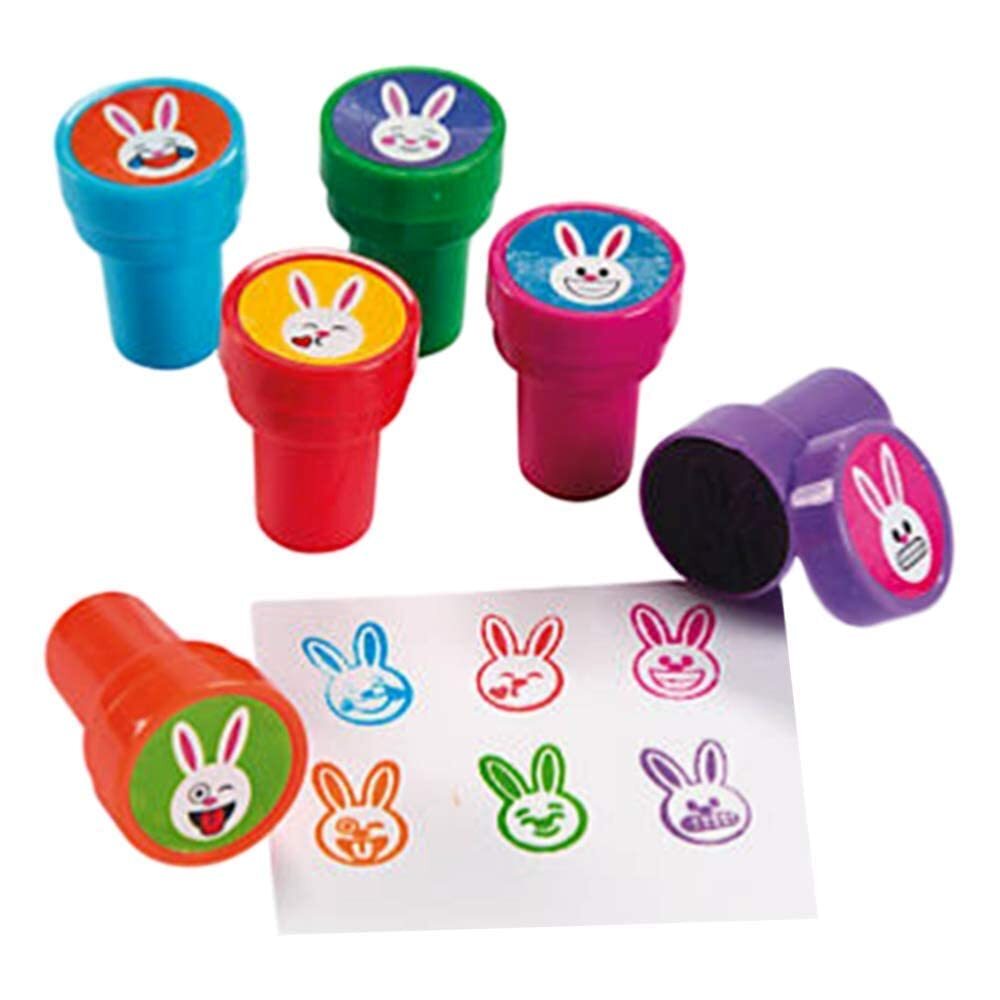 Funny Faces Plastic Egg Bundle - 15 Eggs, 6 Stamps, Bonus Stickers Easter Party