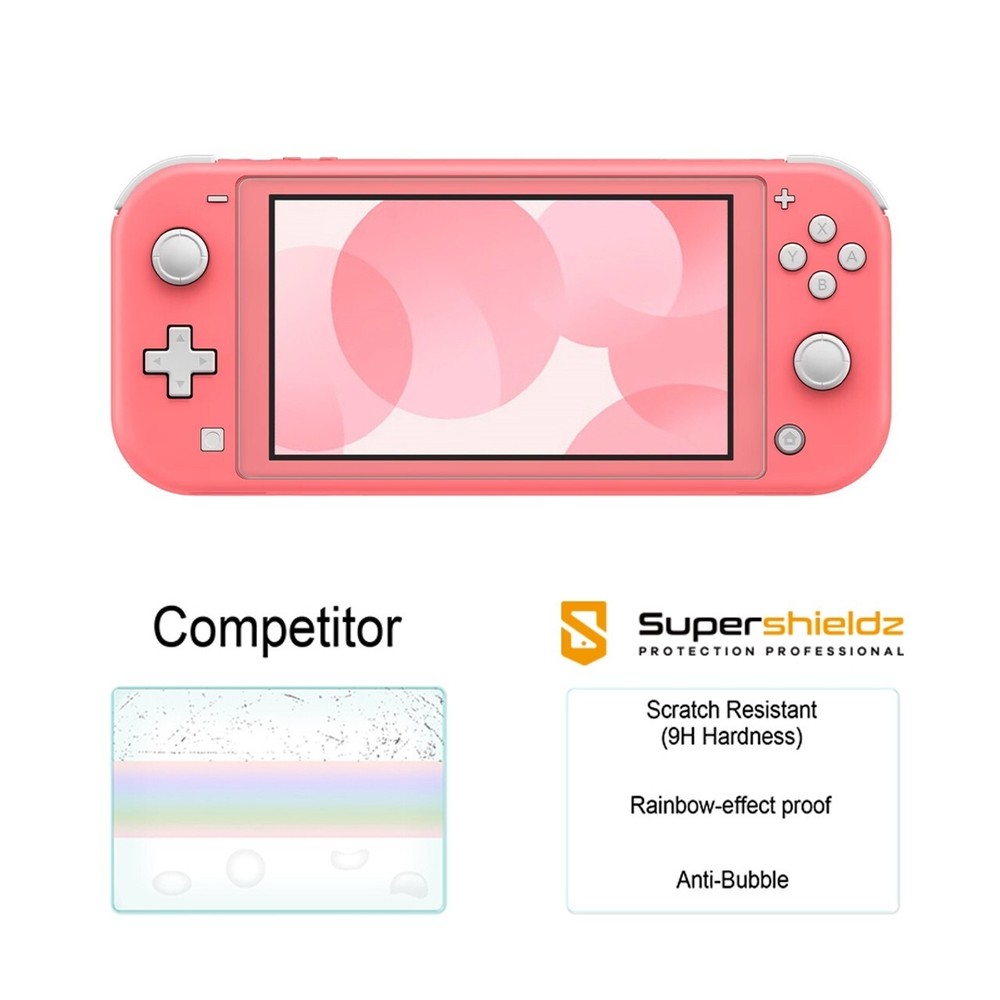 [3-Pack] Supershieldz Tempered Glass Screen Protector for Nintendo Switch Lite