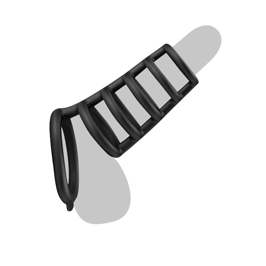 Penis Extender Enlarger Sleeve Ring Reusable Condom Delay Ejaculation for Men