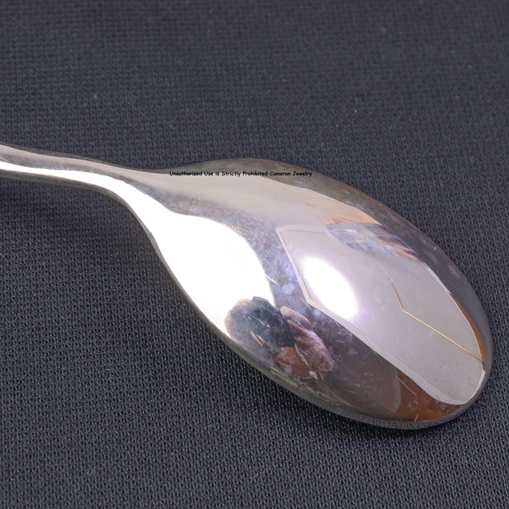 Solid S999 Fine Silver Healthy Tableware Bless Fu Handle Soup Spoon 6.1inch L