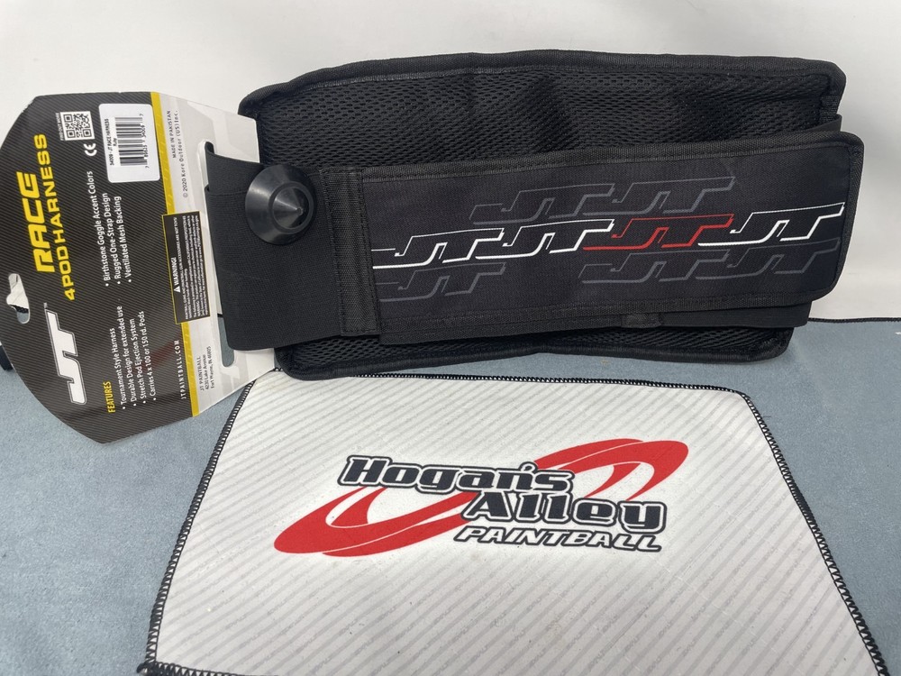 JT Race 4 Pod Paintball Pack/Harness (Ruby)