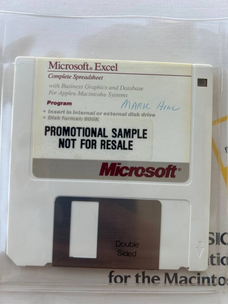 Vintage Microsoft Macintosh Demo Software Lot Excel Word Multiplan Floppy