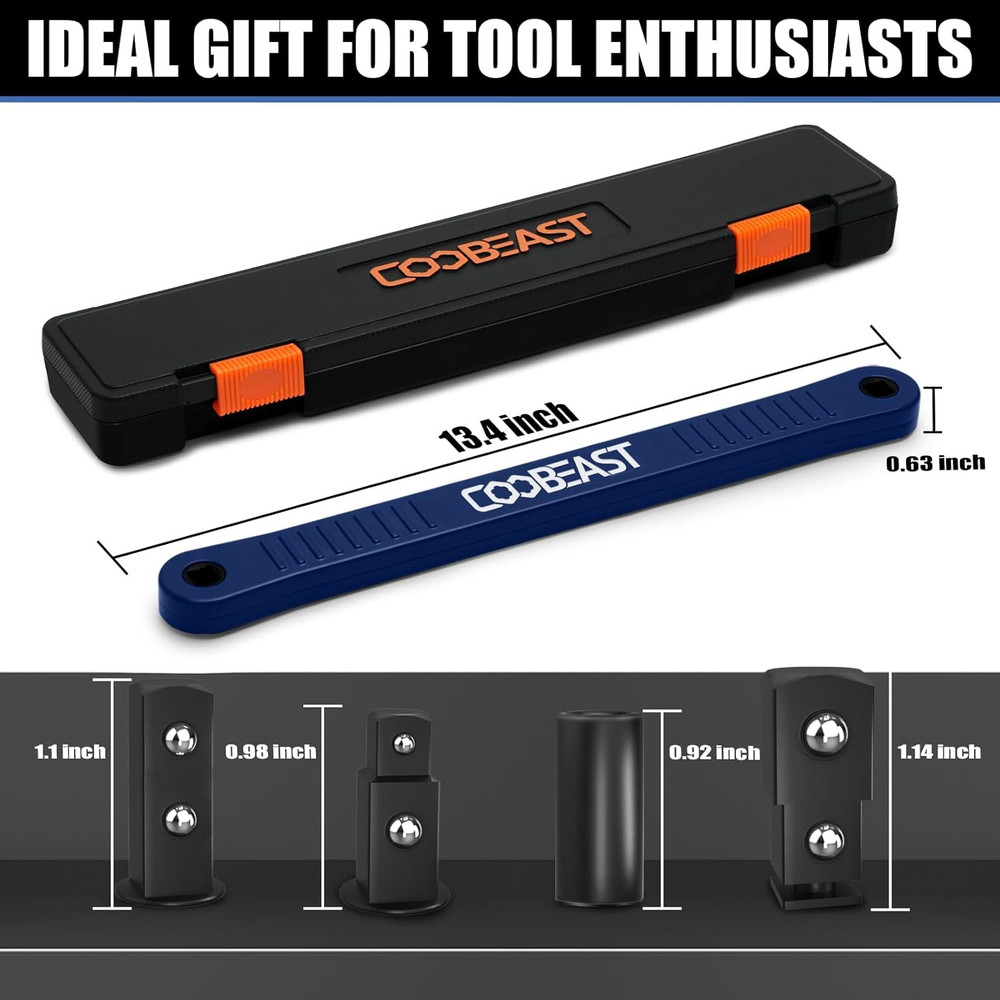 Offset Extension Wrench Impact Ready Socket Wrench Extender Tool with Versatile