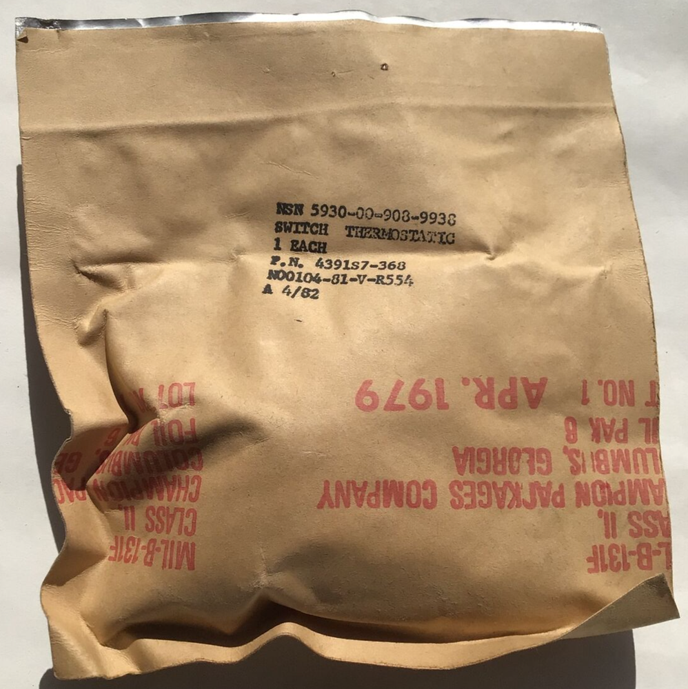 KLIXON Sensata Technologies Thermo Switch 4391S7-368