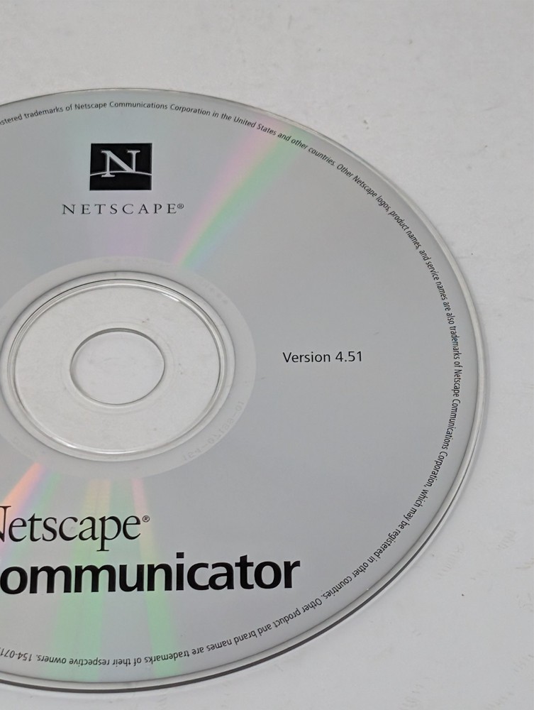 Netscape Communicator 4 Version 4.51 Internet Browser Software Vintage 1999 CD