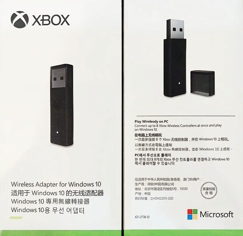 Microsoft Xbox Adapter Wireless Receiver with USB Extension Cable for Windows 10