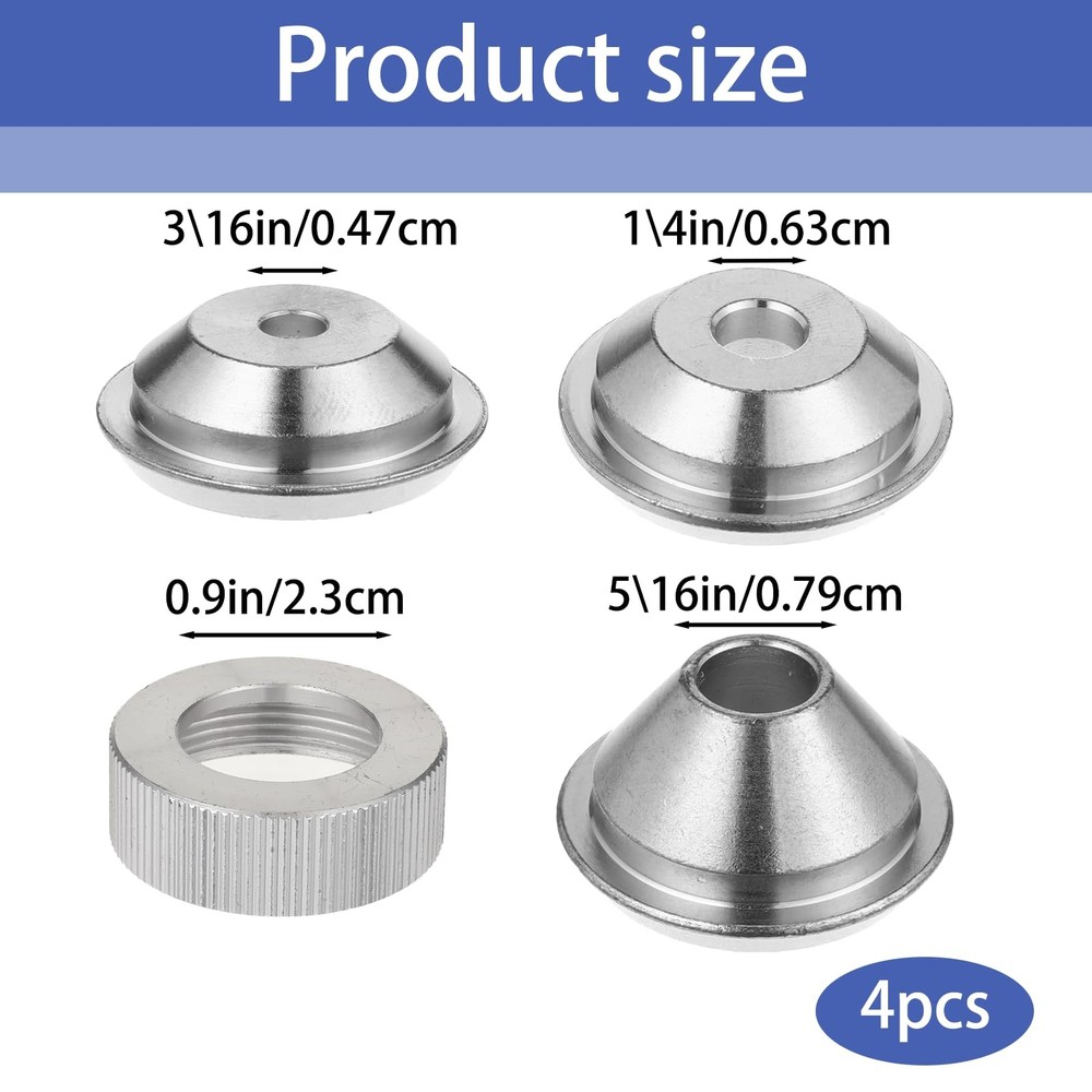 4 PCS Texture Sprayer Orifice Tip Set, 3 Nozzle Tips 1 Threaded Collar Drywal...