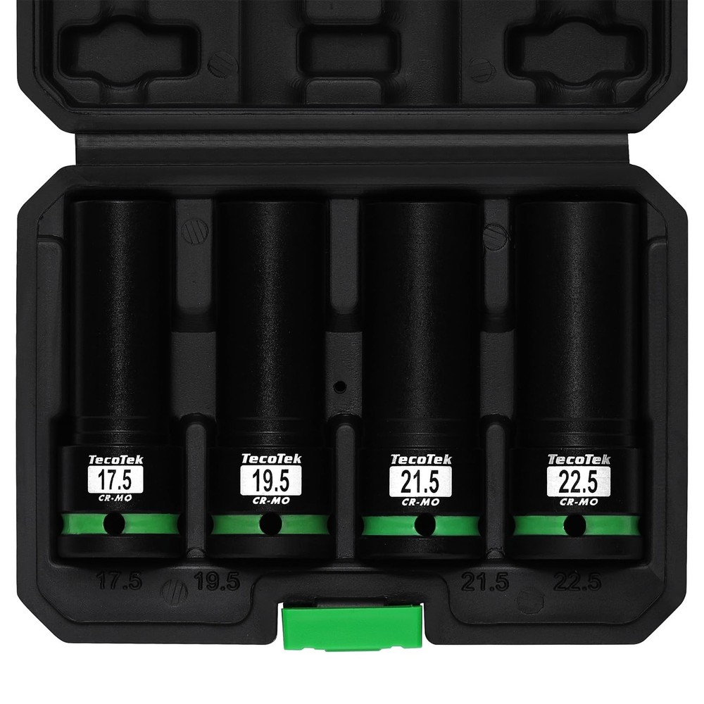 4PCS 1/2" Drive 1/2 Size Thin Wall Lug Nut Socket Set, Half Size Wheel Socket...