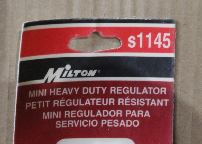MILTON S1145 1/4" MINI HEAVY DUTY REGULATOR