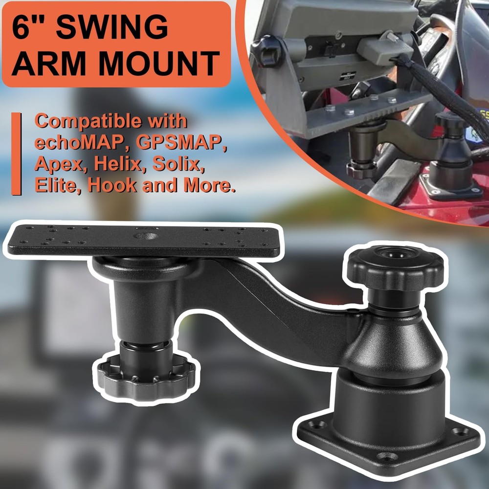 Replace RAM-109HU Horizontal 6" Swing Arm Mount for Fishfinders & Chartplotters
