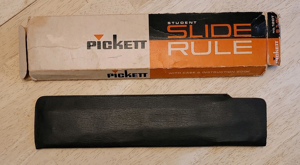 Vintage Pickett Microline 120 Slide Rule With Original Leather Case