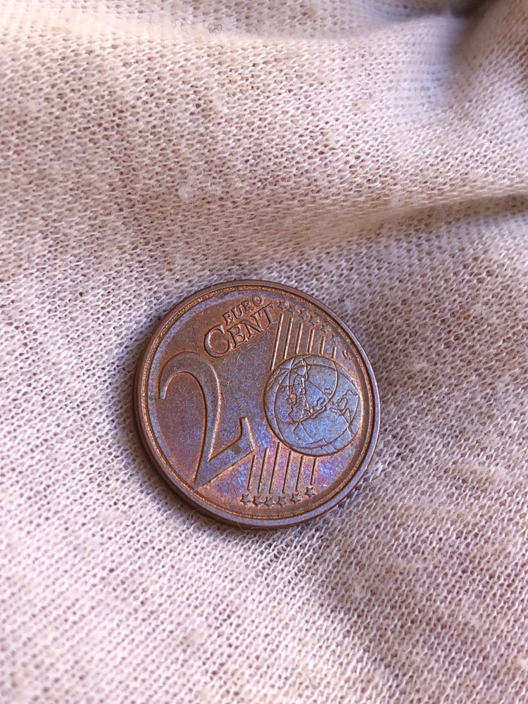 🇬🇷 Greece 2 Euro Cent 2011 - ERROR - Double Ring / In. Circle Defect !
