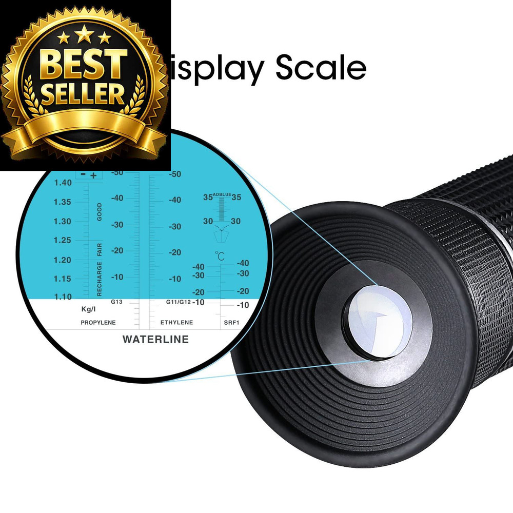 Antifreeze Refractometer 4-in-1 Coolant Tester for Checking...