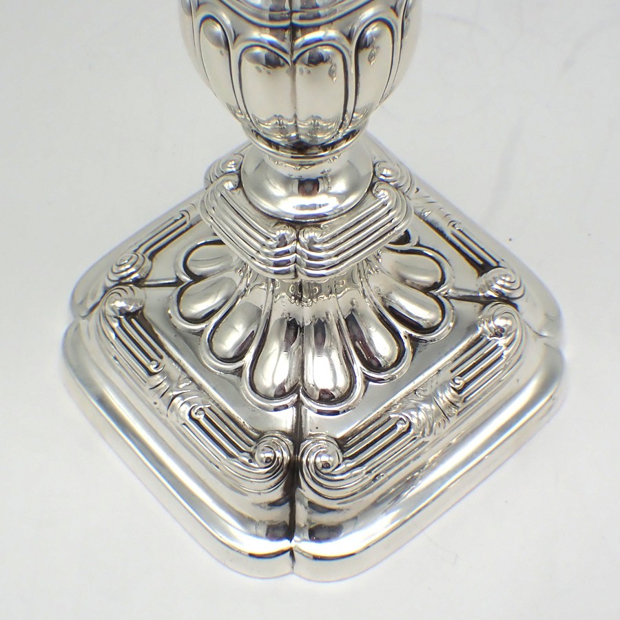 Candlesticks Pair A5159 Gorham Sterling Silver 1913 Date Mark