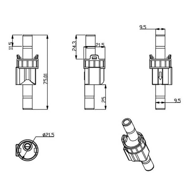 High Sensitivity Hall Effect Water Flows Meter Hall Meter for Various Liquids