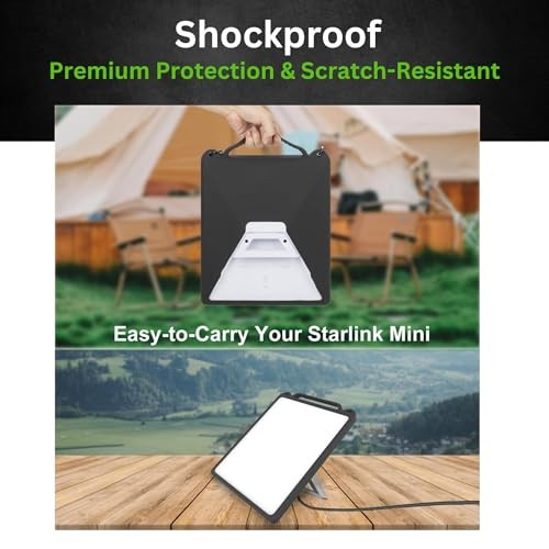 ORBITX Starlink Mini Case, Silicone Protector with Backpack Strap Mount – Black