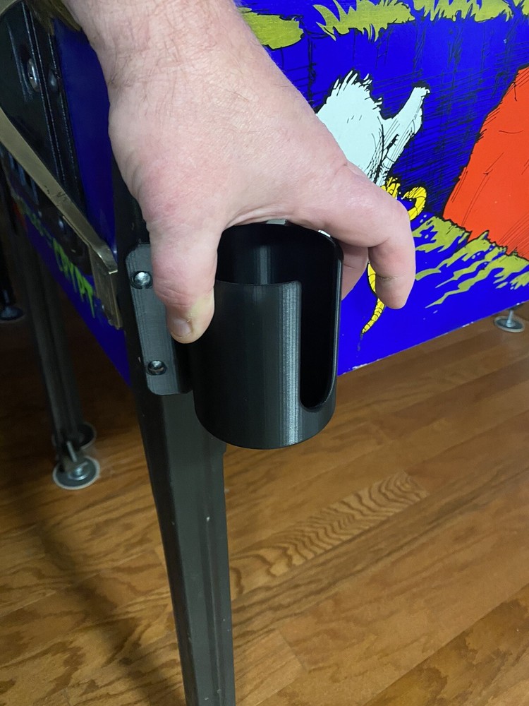 Pinball Machine Cup/Drink/Pop/Soda Holder Front or Side Mount BLACK