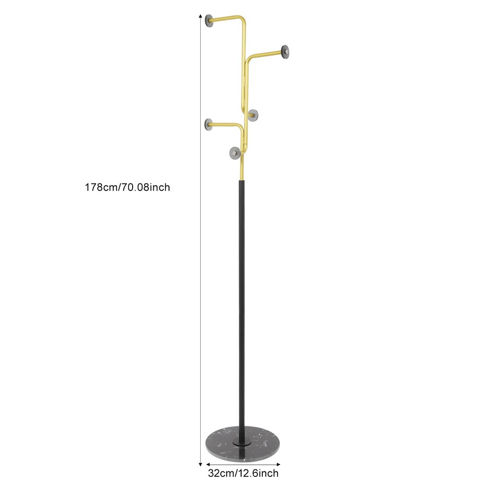 Coat Rack Stand, Freestanding Coat Rack, Coat Rack with 5 Hooks