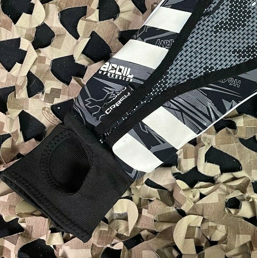 NEW HK Army Crash Elbow Pads - Black/White - Small/Medium