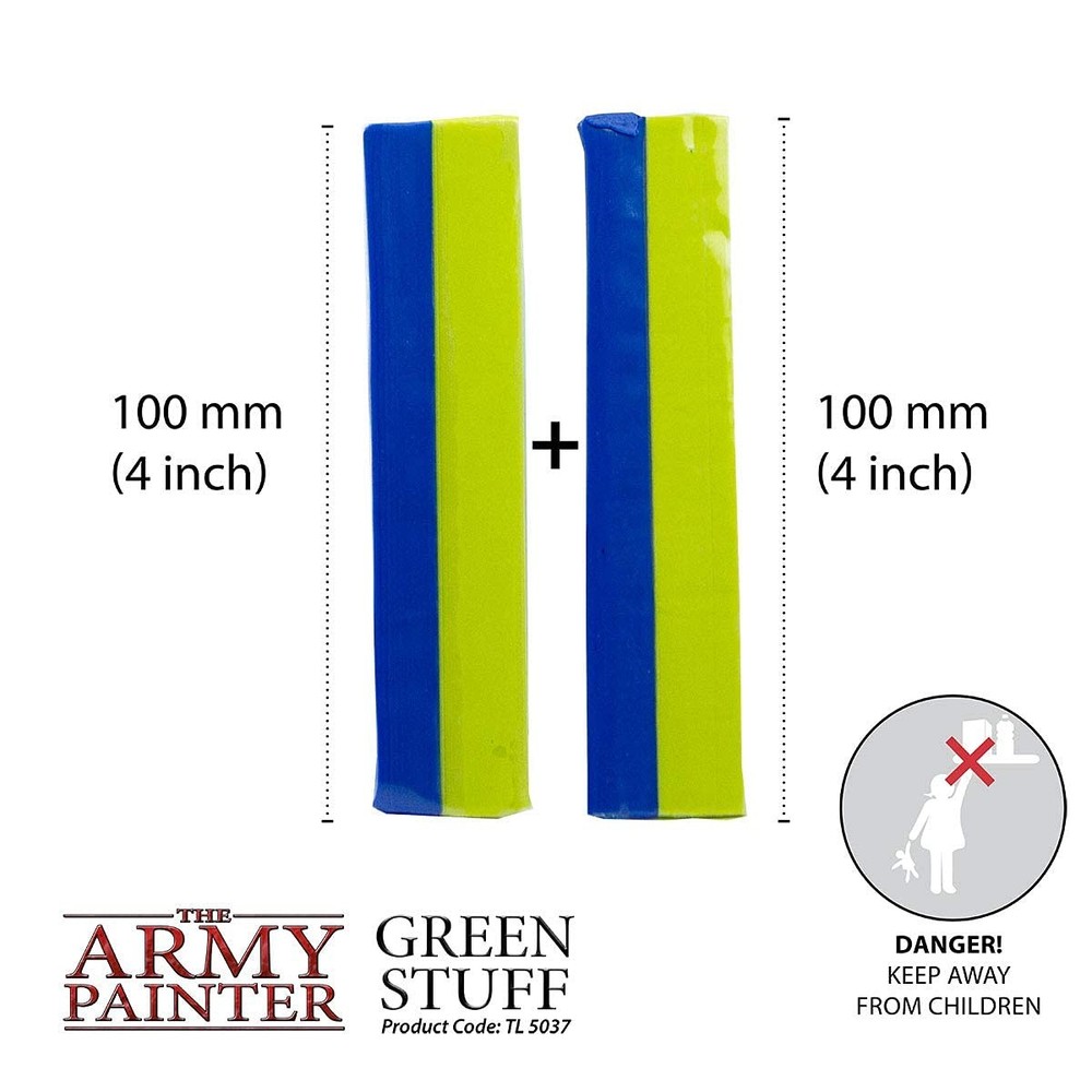 Green Stuff, 2 Part Modelling Clay, 20cm, Mouldable Model Putty Modelling Com...