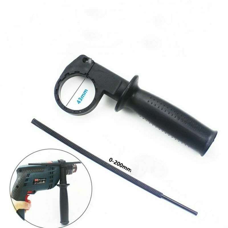 Versatile Black Hammer Drill Side Handle for Various Power Tools