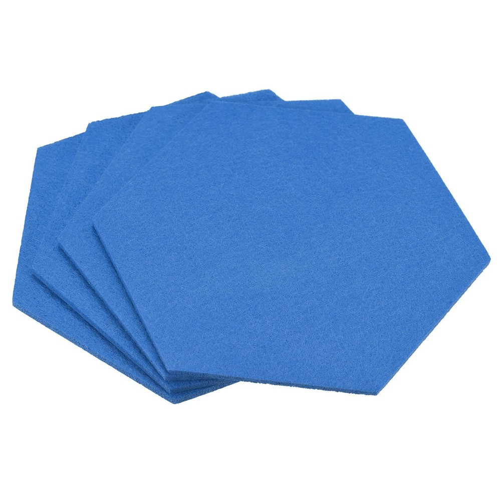 Felt Coasters 4pcs Hexagonal Blue Sky Pads