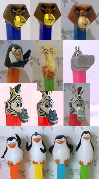 PEZ - Madagascar Series - Choose Character and Condition from Pull Down Menu