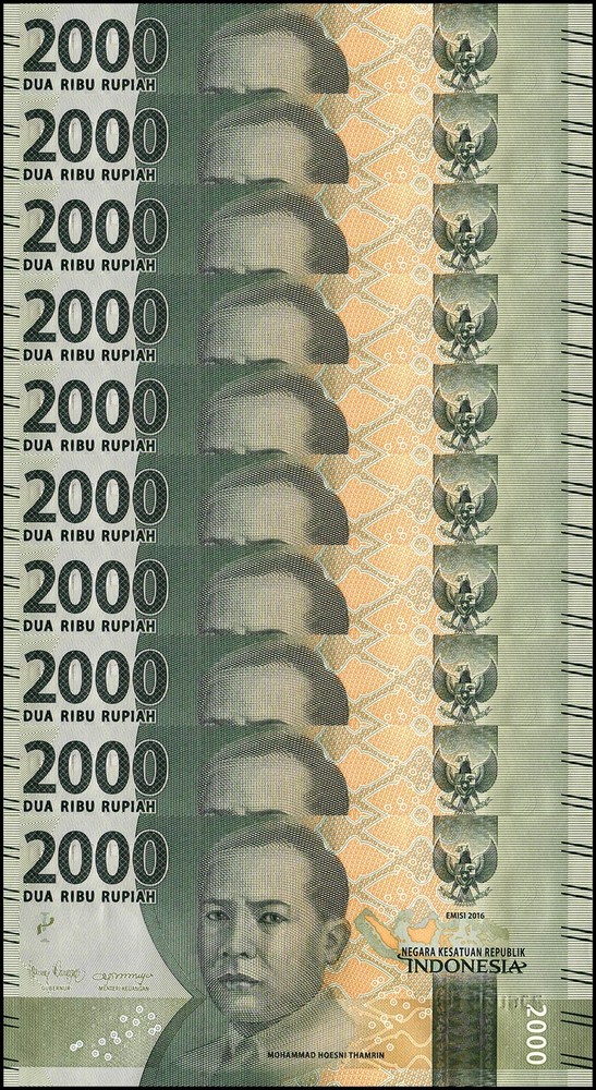 Indonesia 2000 Rupiah, 2019, P-155d, UNC X 10 PCS