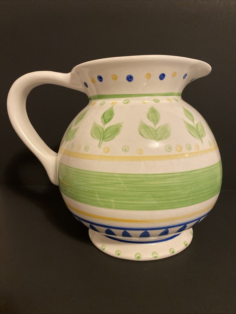 Decorative Ceramic Pitcher By Gibson Designs 8”