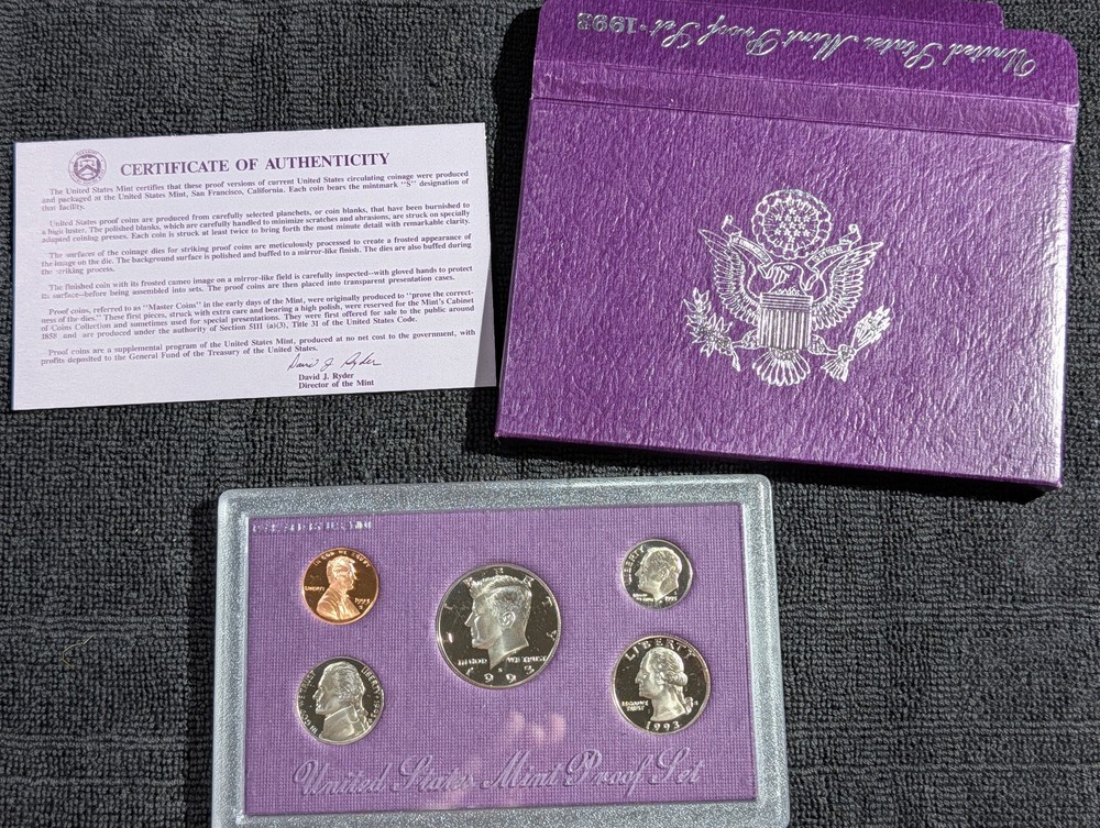 1993 US Proof set OGP COA