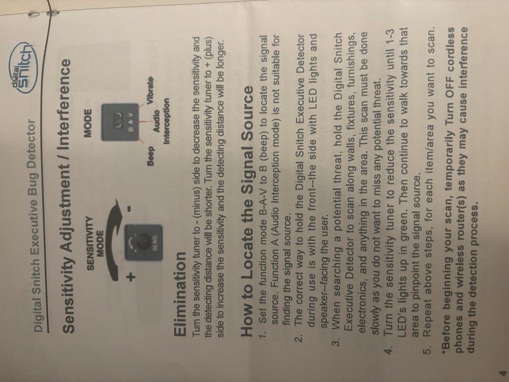 Anti-Spy RF Signal Bug Detector