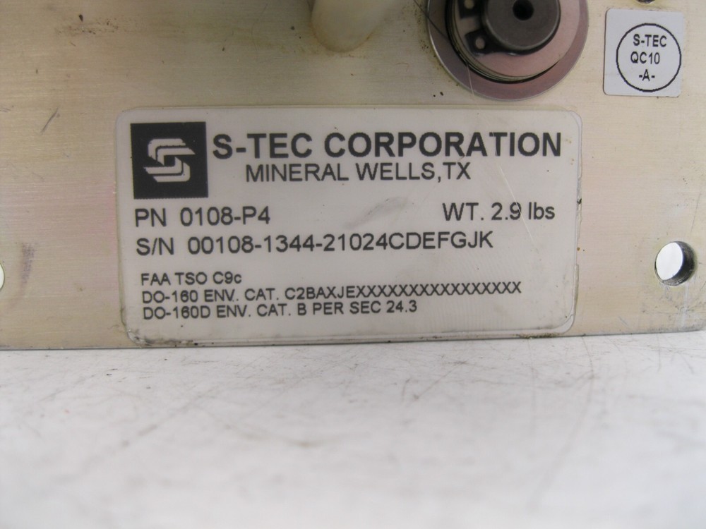 S TEC PITCH SERVO PN: 0108-P4