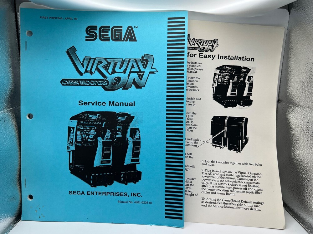 SEGA: Arcade game Manuals Collection from distributors library YOUR CHOICE
