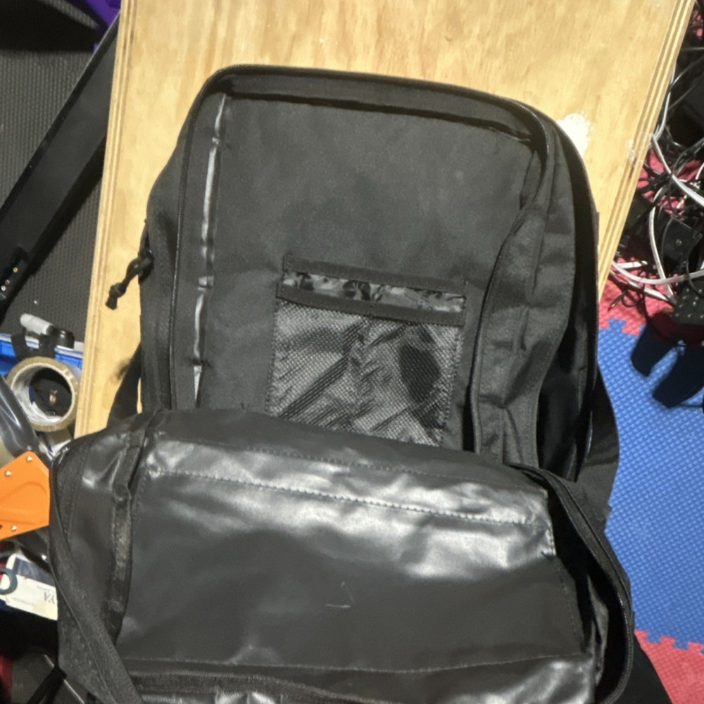 Black Nylon Tactical Backpack MOLLE Multiple Pockets Padded Straps