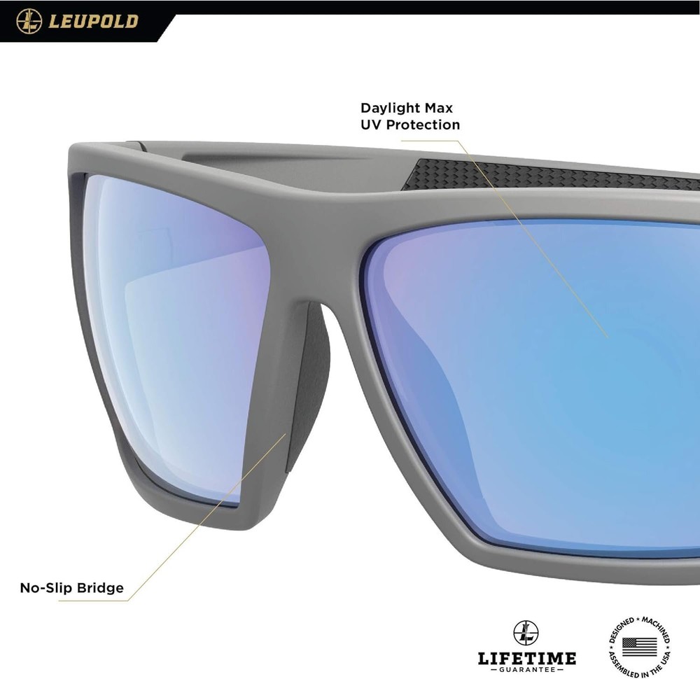 Leupold Switchback Performance Eyewear Grey with Blue Mirror Polarized Lenses