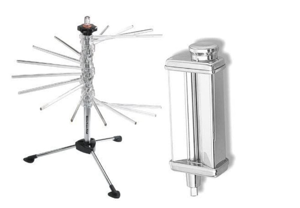 KitchenAid KSMPSA Stand-Mixer Pasta-Roller Attachment + Metal Rack
