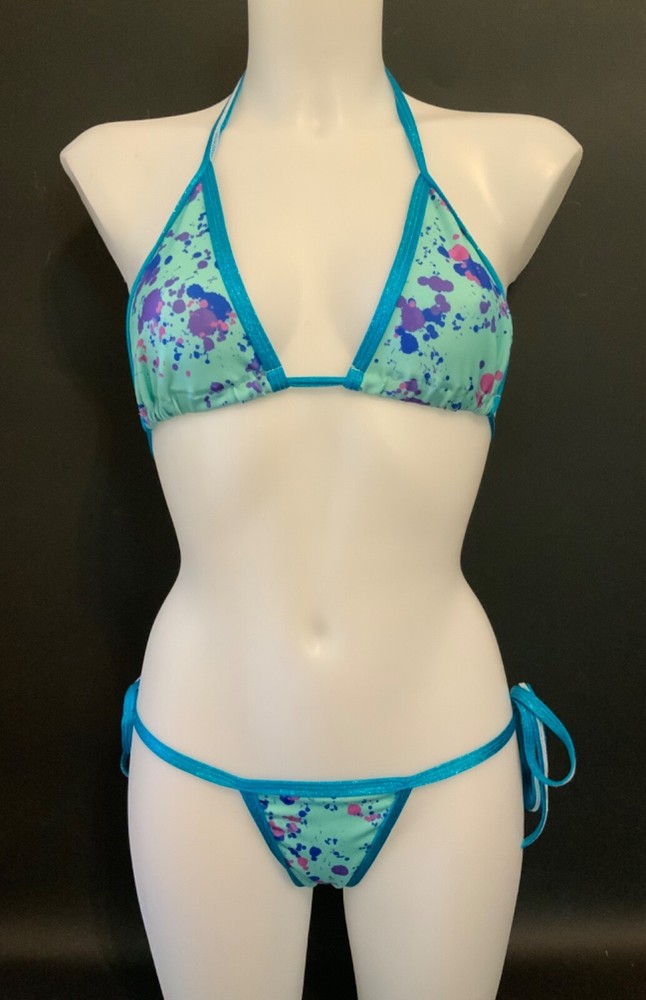 Exotic Dancer Tri Top And Tie Side Bottom