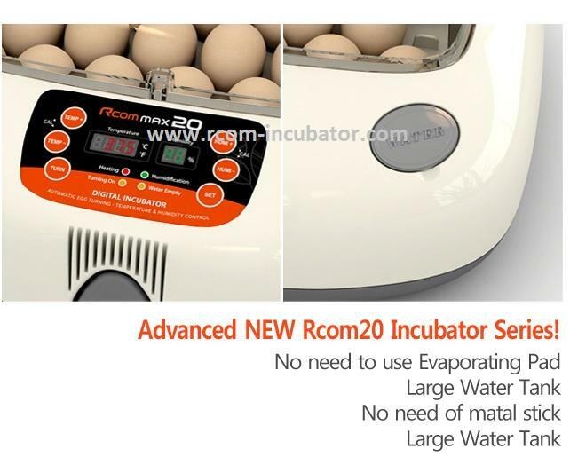 Rcom Max 20 MX-20 Digital Fully Automatic Incubator with Autoturn Egg Functions