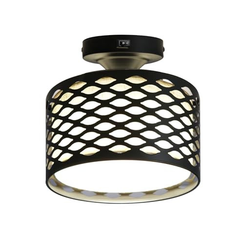 8-1/2'' LED RV Pendant Dining Table Honeycomb - Patterned Drum Ceiling Light