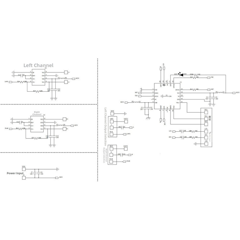 Mute Button 3W Stereo Amp Board Volume Controller Button Controls Volume Mute